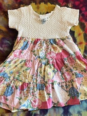 VTG 90s Y.B. Blues Floral Cottagecore Tiered Sundress 6T